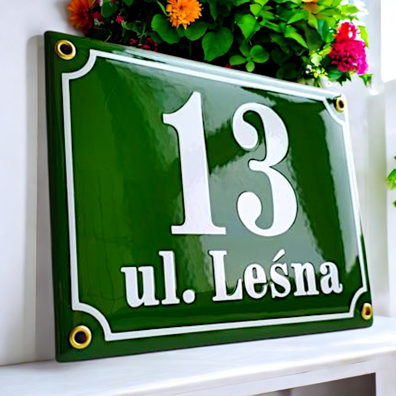 zielona tablica adresowa