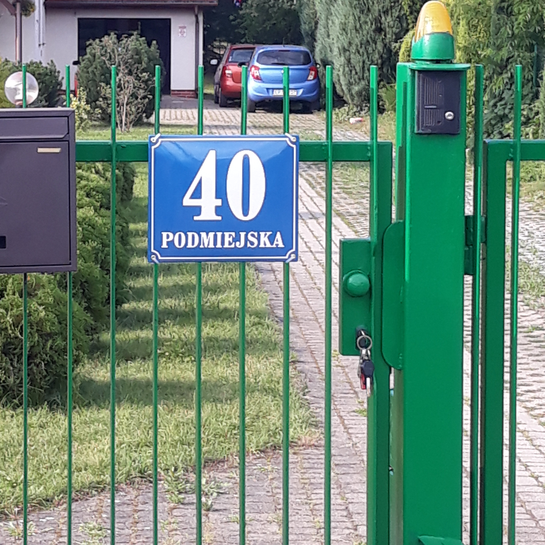 tabliczka adresowa retro
