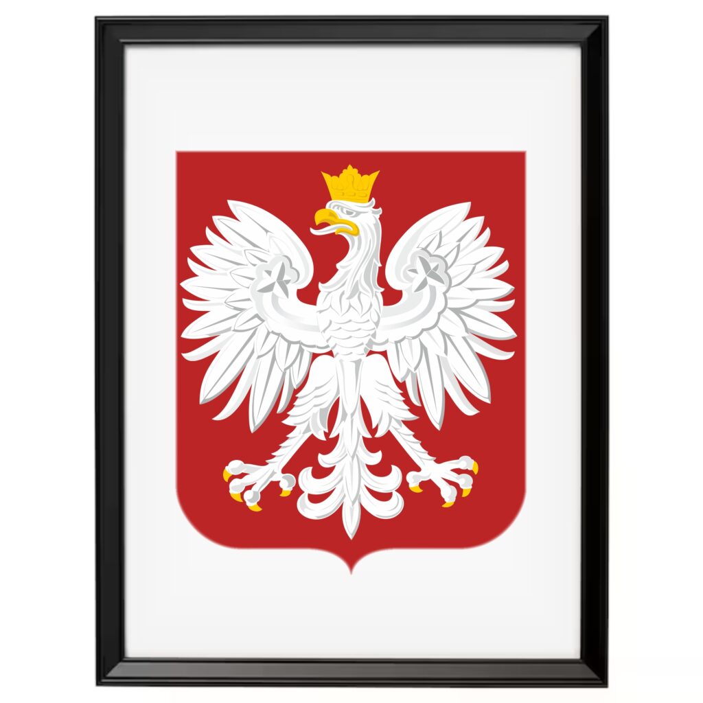 godło polski w ramie