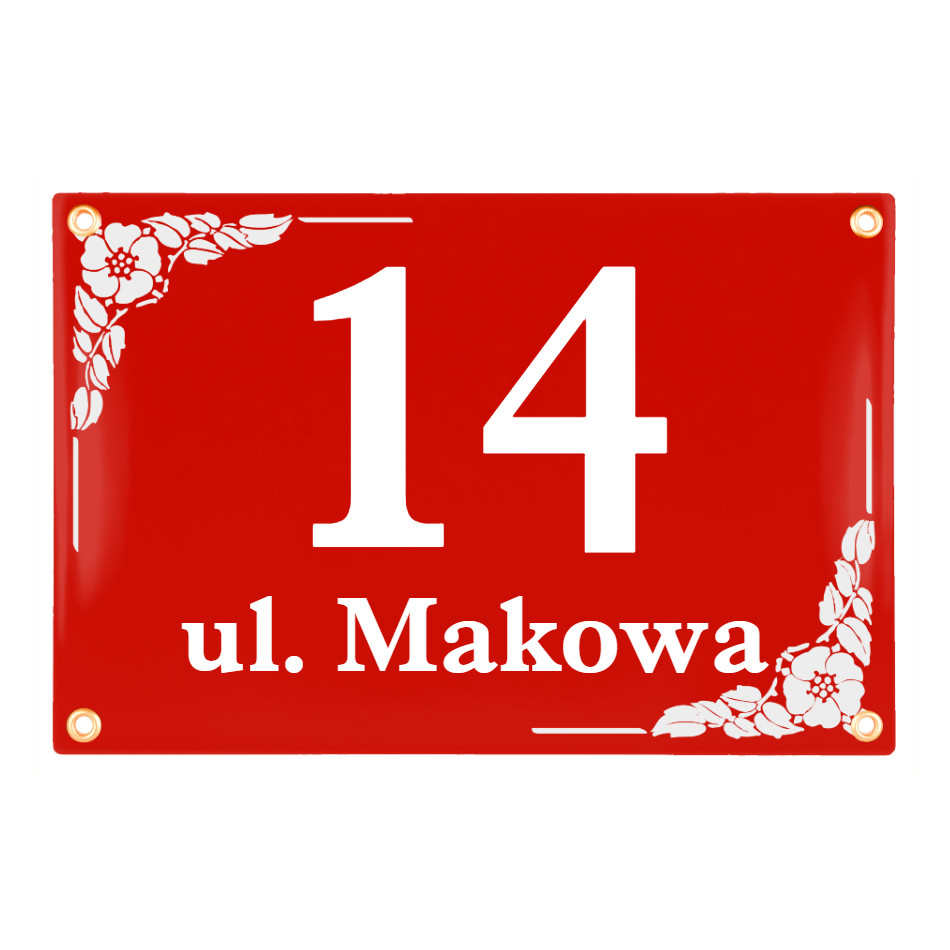 ozdobna tablica adresowa