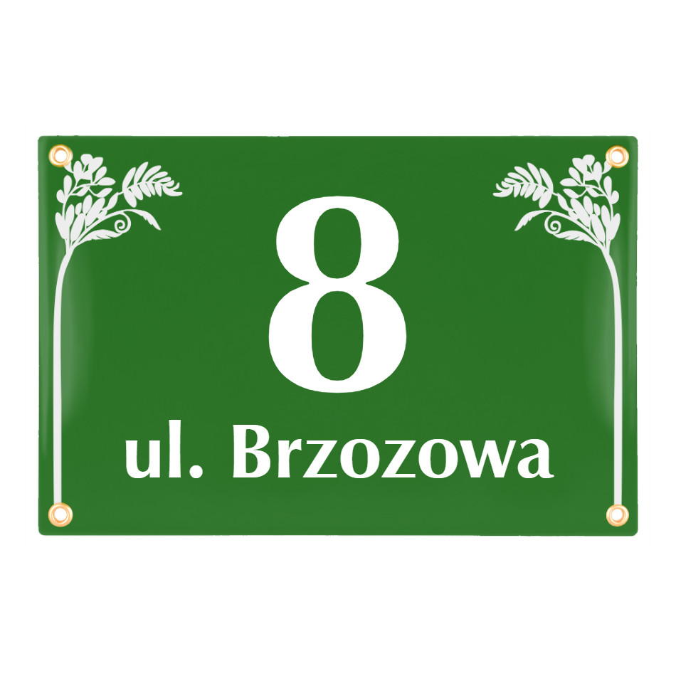 ozdobna elegancka tablica adresowa