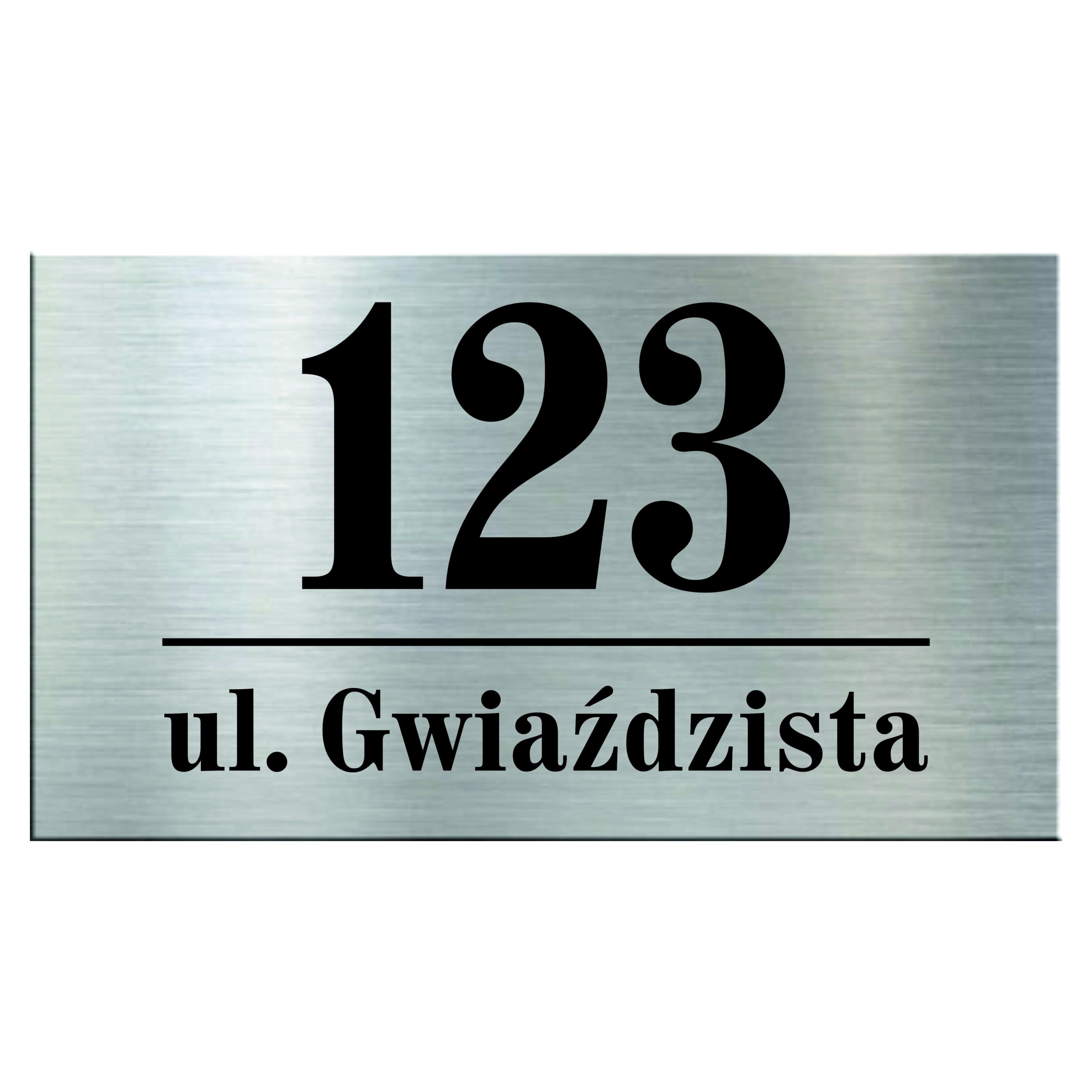 Tablica adresowa 20 x 35 cm grawerowana z linią