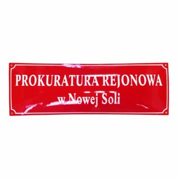 emaliowana tablica urzędowa