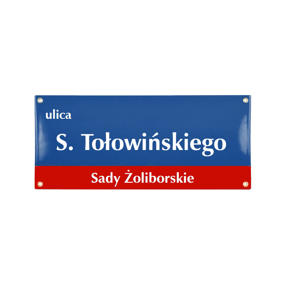 Tablica uliczna nowoczesna 28 x 65 cm
