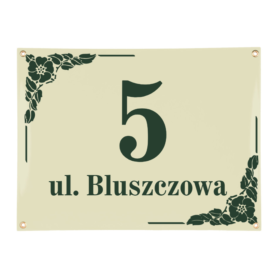 duża kwiatowa tablica adresowa