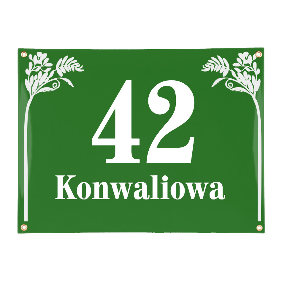 kwiatowa ozdobna tablica adresowa