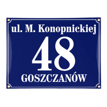 klasyczna tablica z adresem