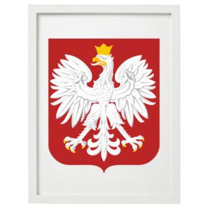 godło polski w białej ramie