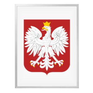godło polski w ramie białej