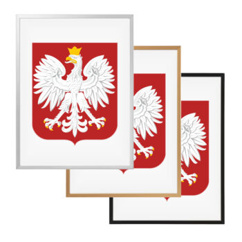 godło w ramie aluminiowej