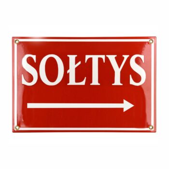 tablica sołtys ze strzałką