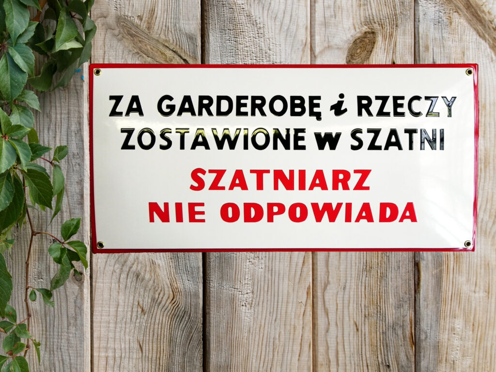 tabliczka retro prl