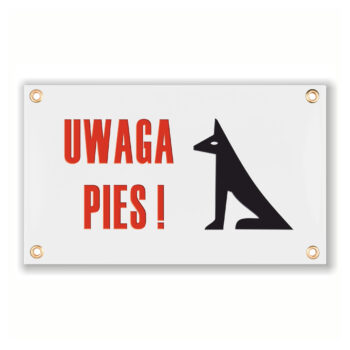 tablica uwaga pies