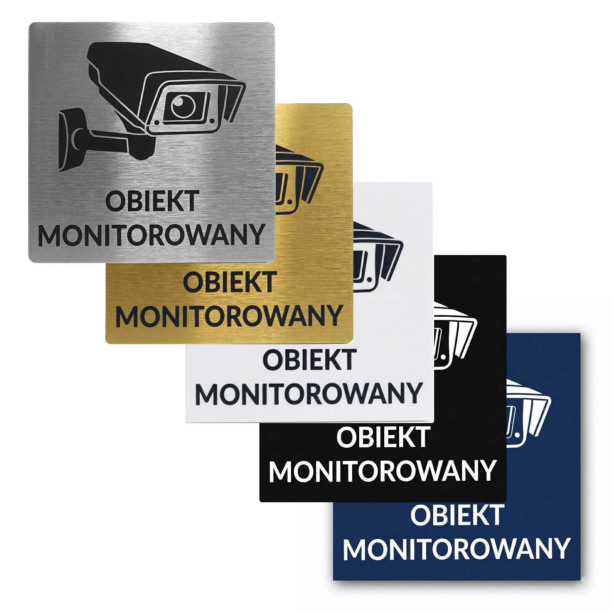 Tablica z laminatu OBIEKT MONITOROWANY 10x10 cm