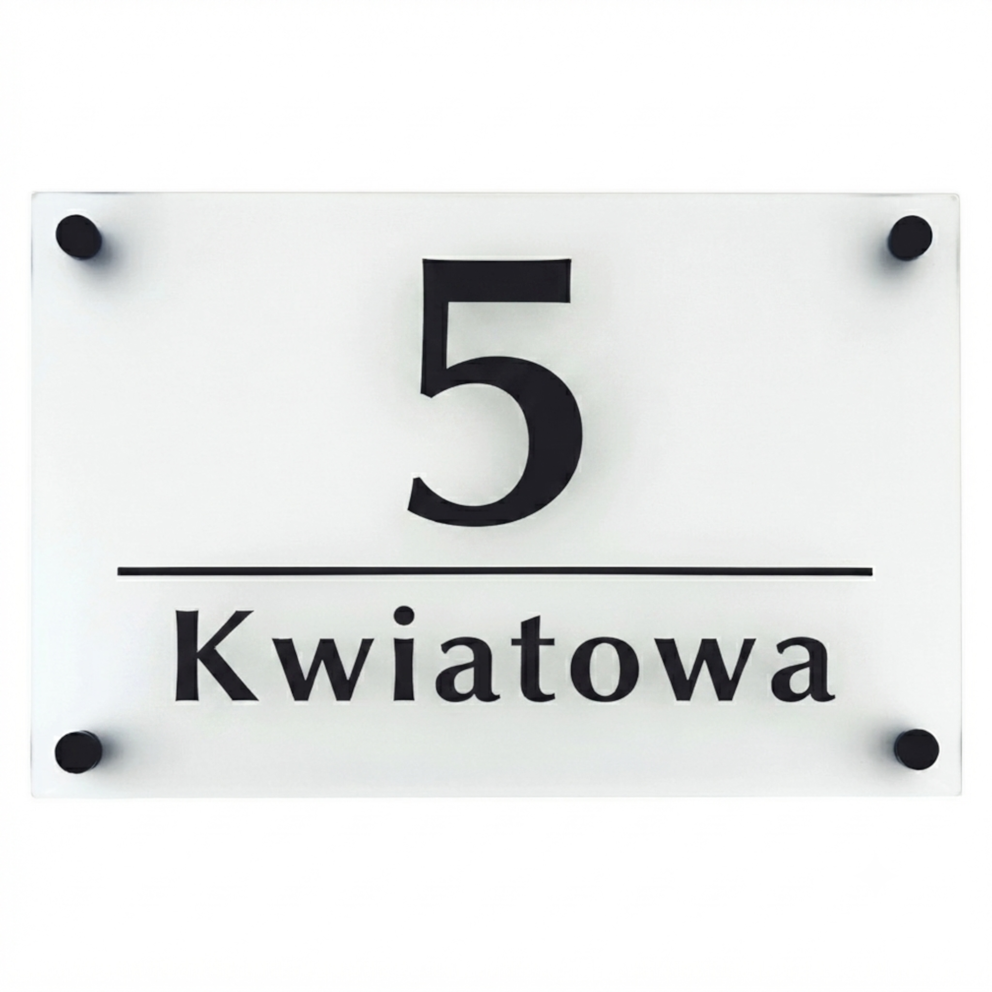 Tablica adresowa 19x29 cm z plexi – szroniony + czarny