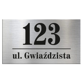 Tablica adresowa 20 x 35 cm grawerowana z linią