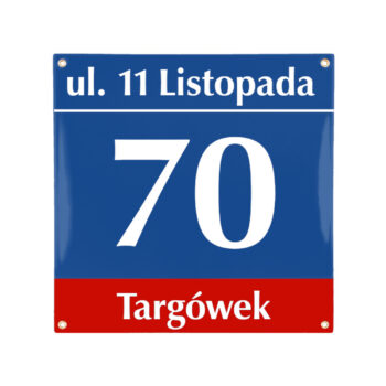 Tablica adresowa trójkolorowa 35x35 cm