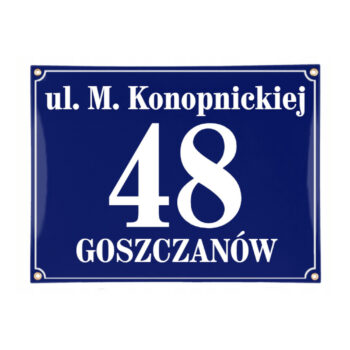 Tablica adresowa klasyczna 30 x 40 cm – 3 linie