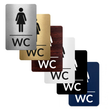 Tablica z laminatu grawerowana WC damskie 10x15 cm